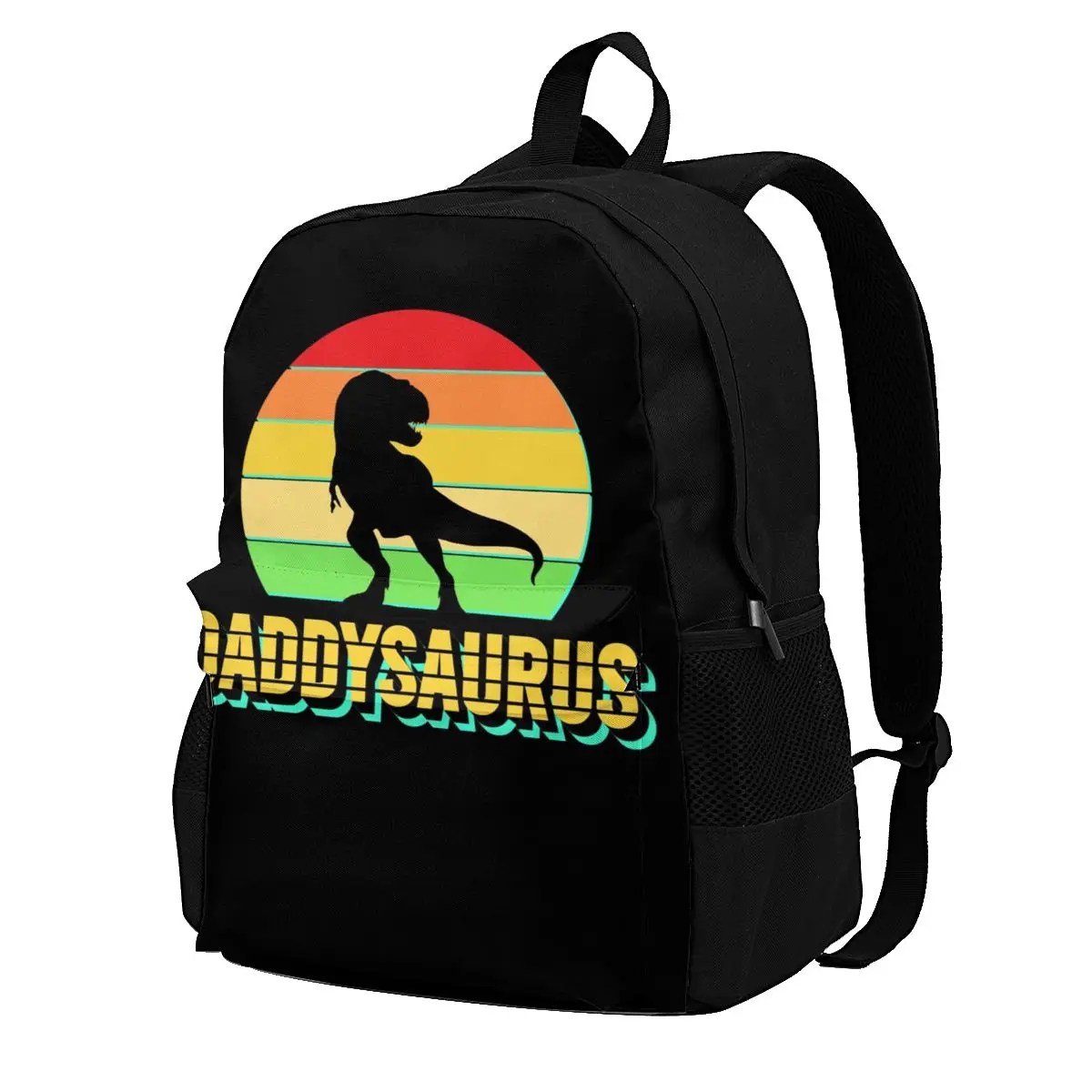 

Vintage Daddysaurus Picture Trex Backpacks Dinosaur Dad Saurus fathers day dad dino Polyester Summer Youth Backpack Elegant Bags