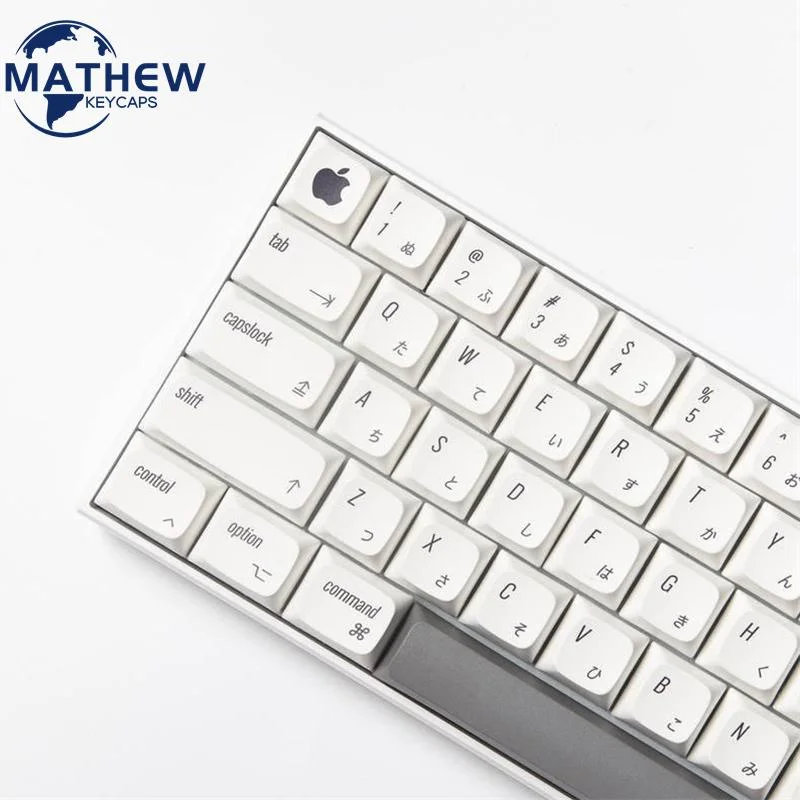Набор клавиш MATHEW TECH XDA Profile PBT для Apple MAC ISO японский минималистичный белый колпачок