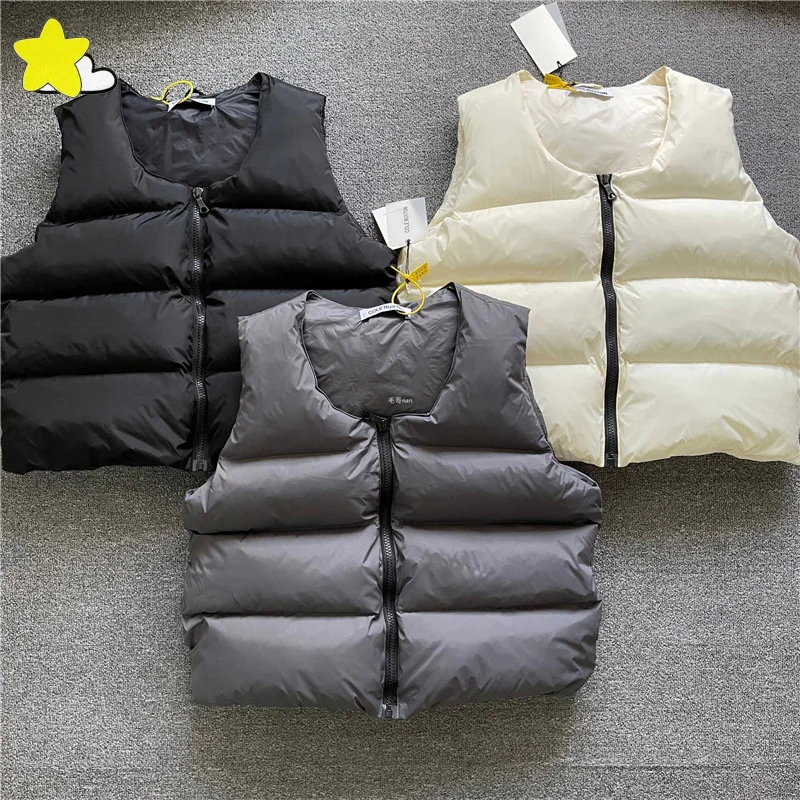 

Зимняя куртка для мужчин и женщин, Высококачественная верхняя одежда на молнии без рукавов, пальто, парки, Канье, Уэста Коул, БАКСТОН, пуховик с бирками внутри