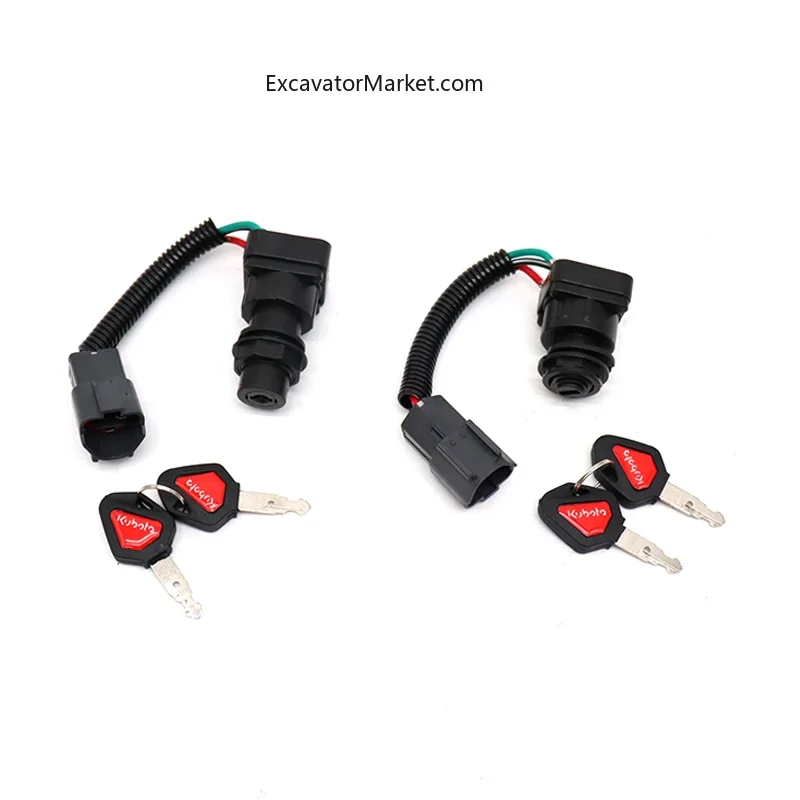 Универсальный Замок зажигания для экскаватора Kubota U20 U25 U15 U30 Kx155 163 175