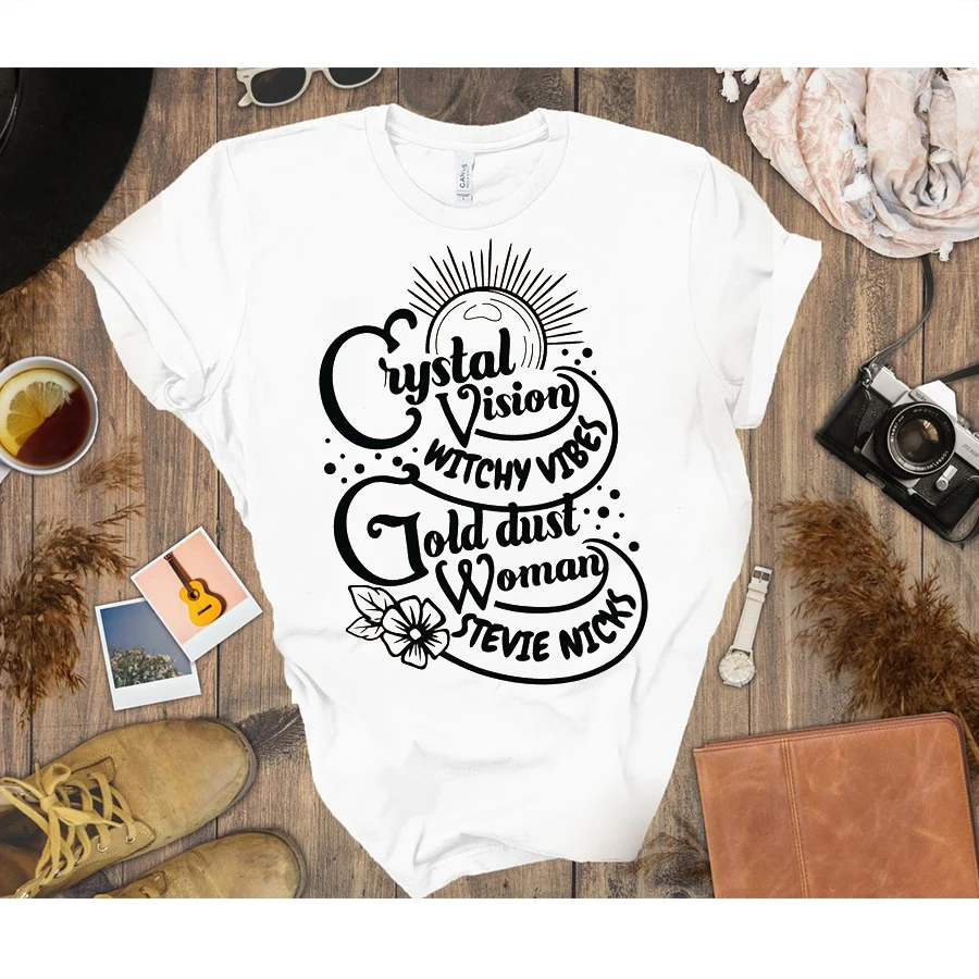 

Stevie Nicks Fashion printed round neck casual short-sleeved T-shirt