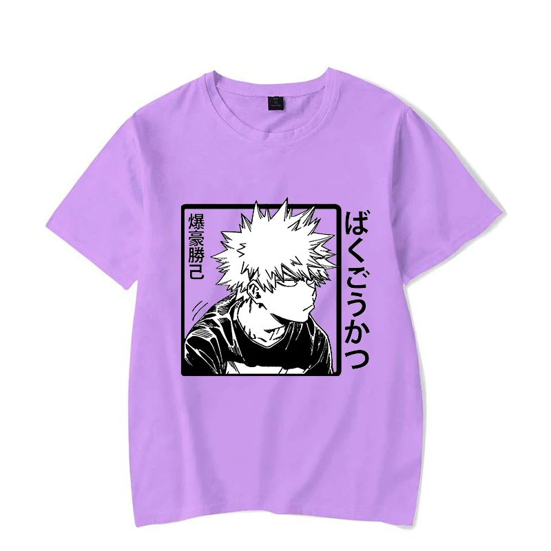 Новинка футболка аниме Bakugou Katsuki мужская и женская одежда для косплея уличная