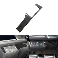 car styling real carbon fiber headlight switch panel cover trim for honda civic 10th gen 2016 2017 2018 2019