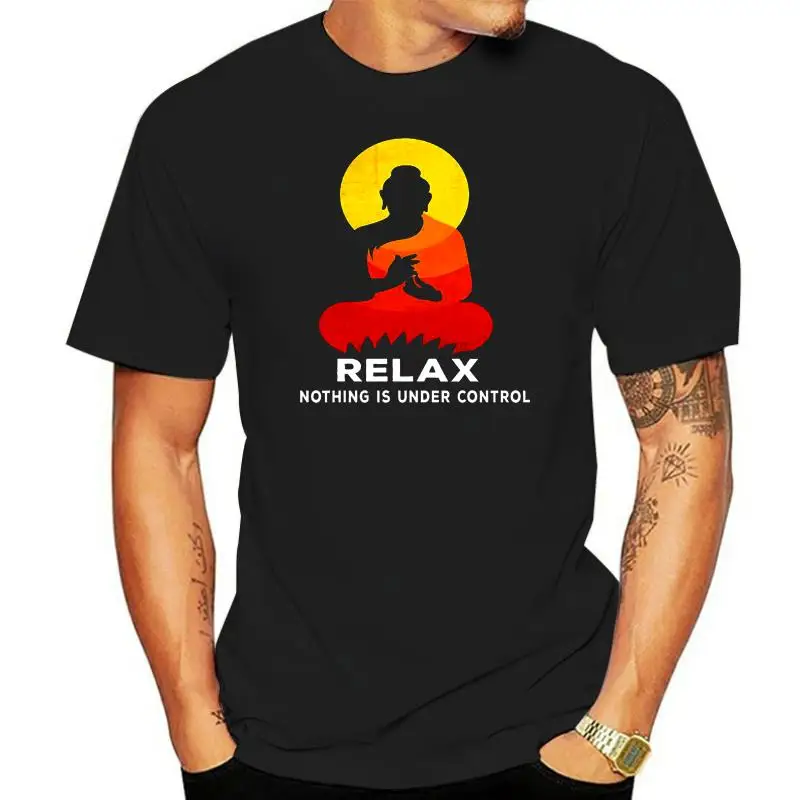 

Zen Yoga Buddha Statue Buddhism T shirts - Relax shirts 2022 Summer Fashion Men O-Neck T Shirt