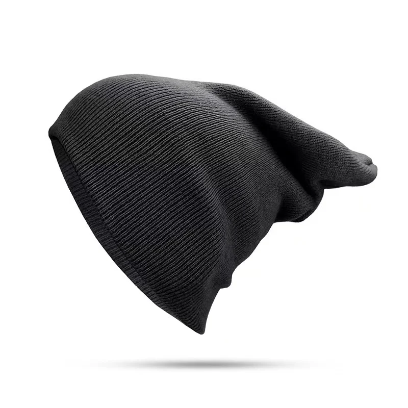 

New Unisex Letter Beanie Hat Leisure Add Fur Lined Winter Hats For Men Women Keep Warm Knitted Hat Fashion Solid Ski Bonnet Cap