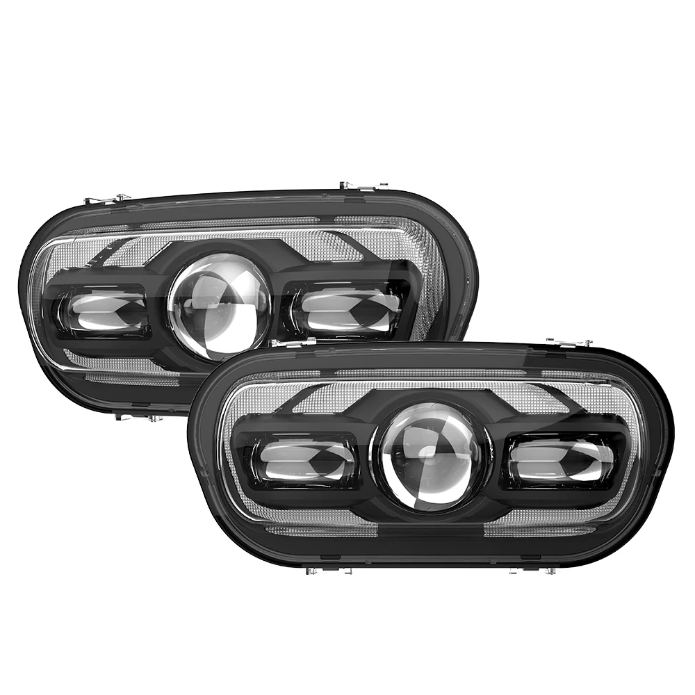 

2023 Newest Motorcycle Led Headlights IP 67 Waterproof 65W Motor Bike Head Lights For Harley Fat Bob 2008-2019 Led Headlights