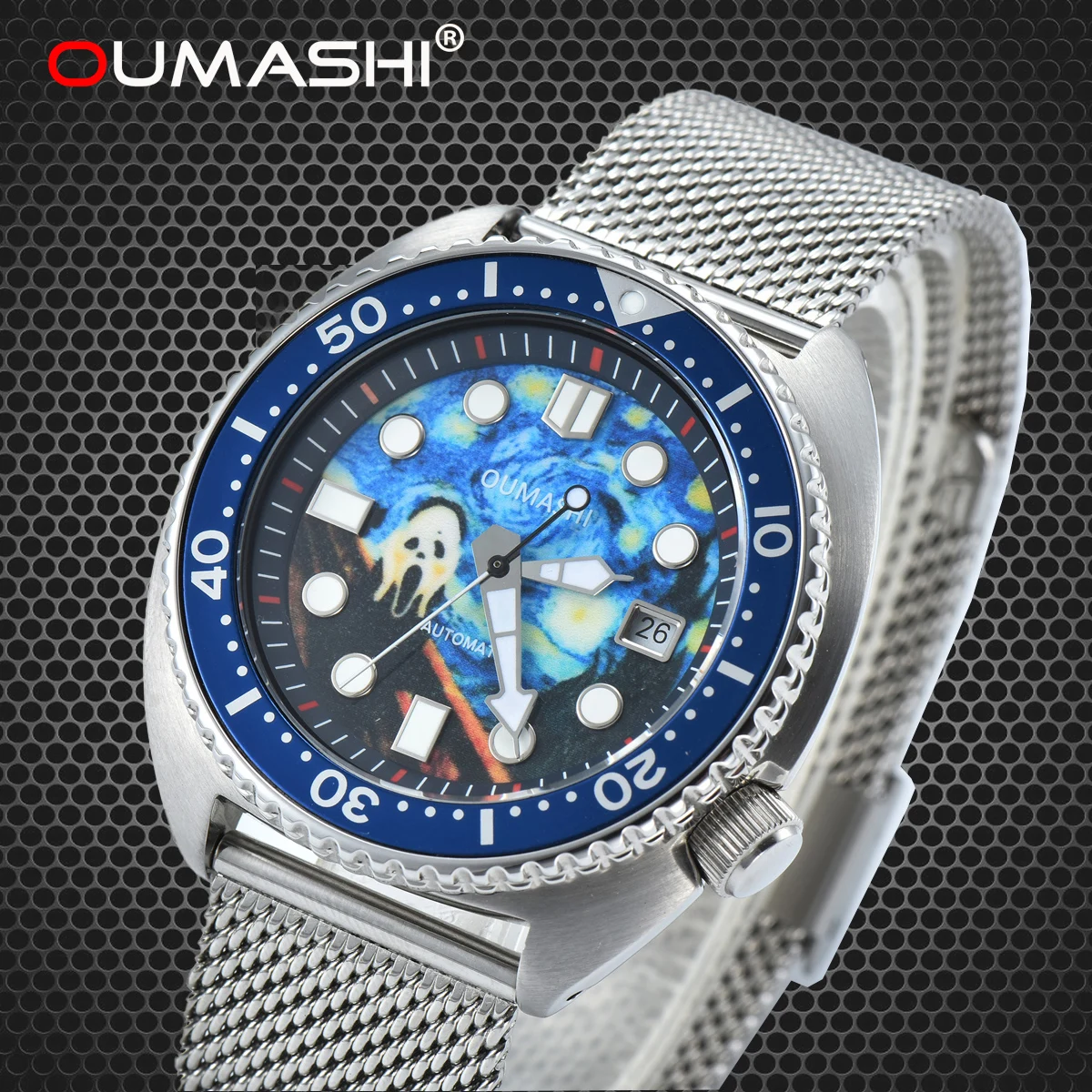 

42.5mm Men Watchs NH35 NH36 Automatic Movement Mechanical Watch Sapphire Glass Super Luminous Luxury Wristwatch Water Proof No.7