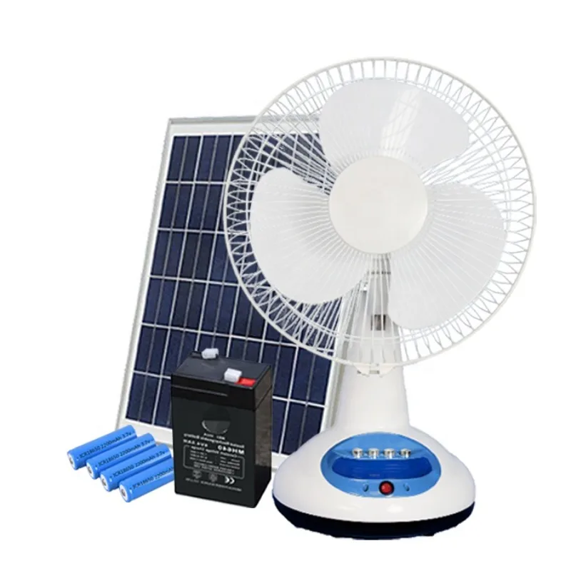 

Solar Electric Fan, Lithium Battery Emergency Desk Fan, Charging Desk Fan for Solar Panel