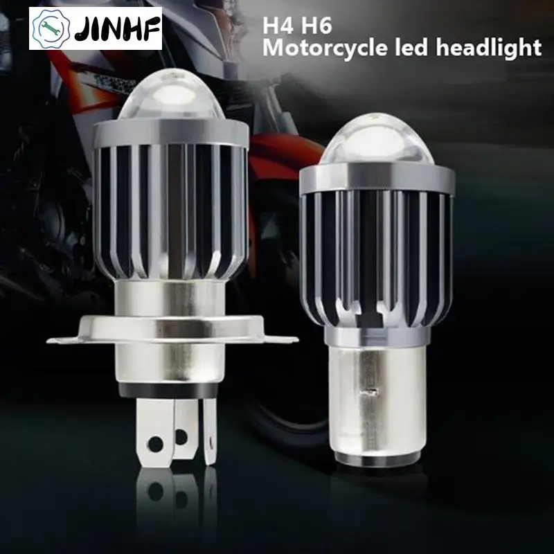 

1pcs H4 H6 BA20D Moto Led Motorcycle Headlight Bulbs CSP Lens Moto 6000LM Hi Lo Lamp Scooter Accessories Fog Lights 6000K 12V