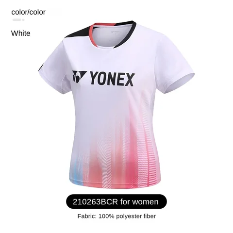 Спортивная футболка брендовая теннисная одежда спортивная одежда Джерси для бадминтона с коротким рукавом для мужчин и женщин Летняя YOB