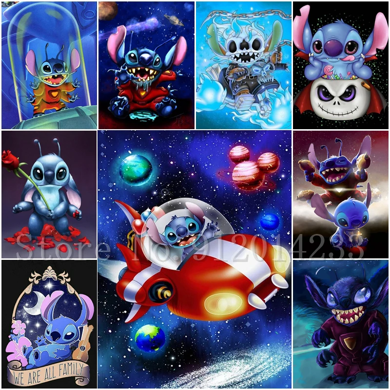 

Disney Lilo & Stitch 5D Diamond Painting Cartoon Interstellar Baby Full Square Round Rhinestone Embroidery DIY Mosaic Pictures