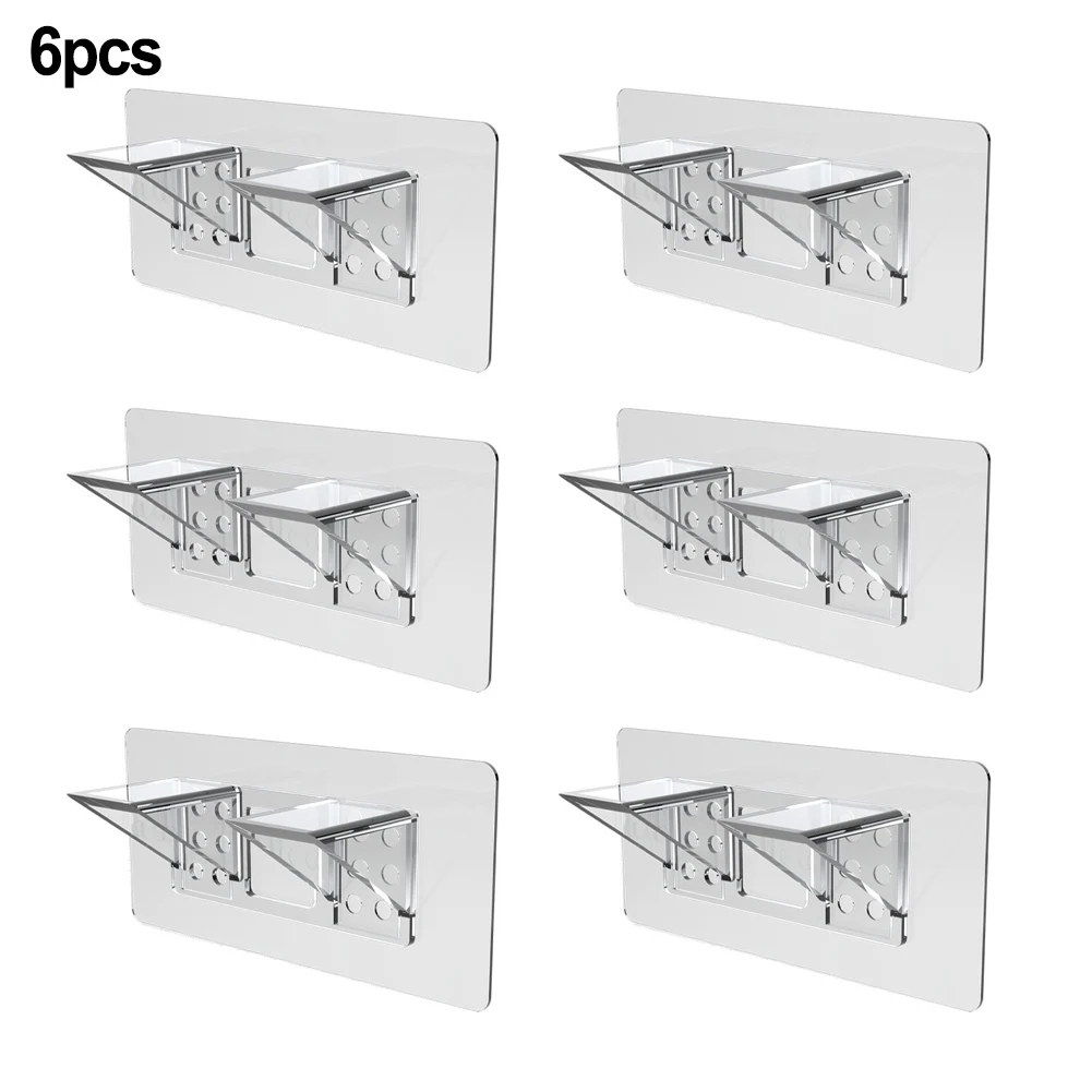 

Shelf Support Hooks Closet Cabinet Shelf Support Clip Adhesive Pegs Wall Hanger Punch-free Layered Partition Bracket