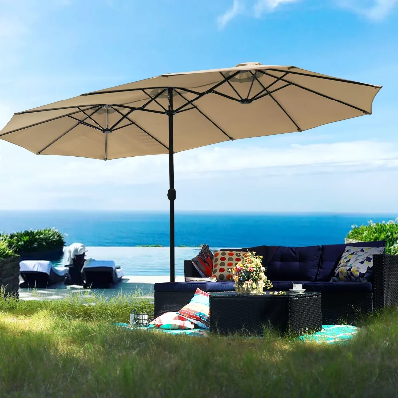 

MF Studio 13 ft Large Patio Umbrella Double sided Outdoor Market Umbrella