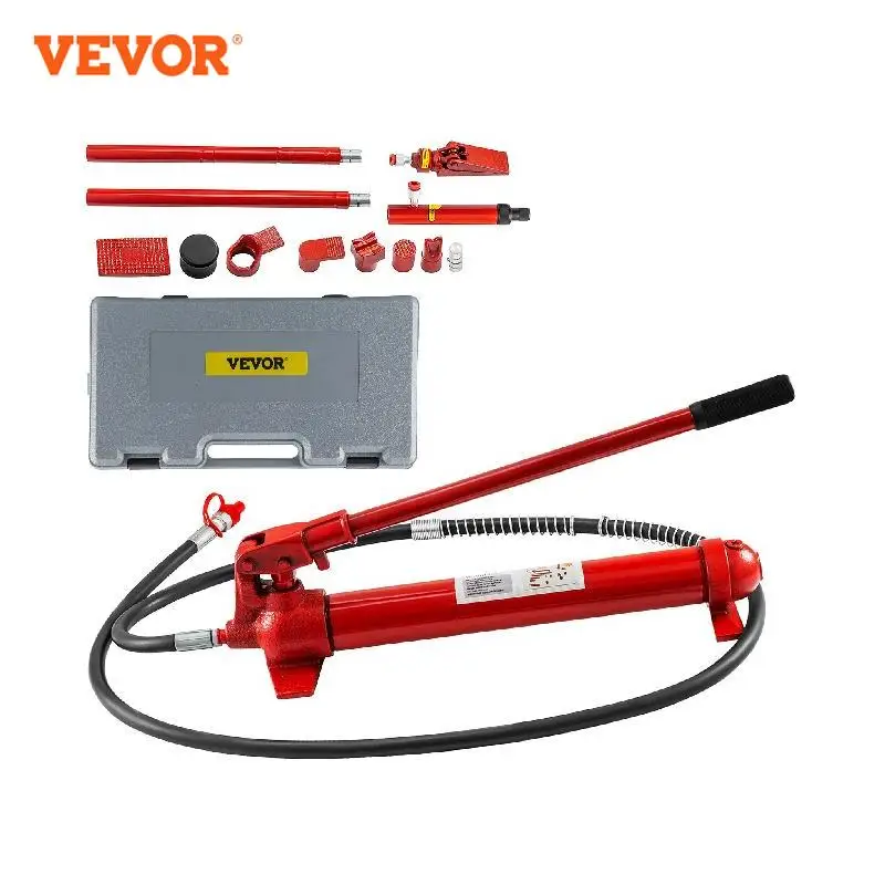 VEVOR 12 Ton Power Hydraulic Cylinder Jack Kit 1.4M Oil Tube Autobody