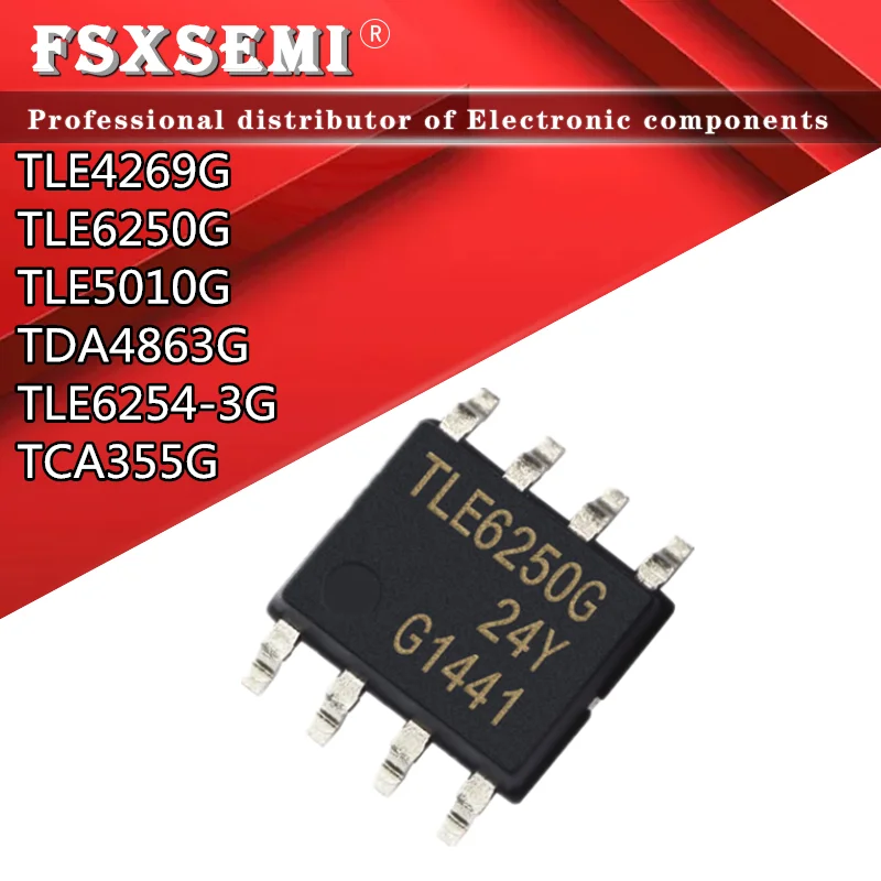 10 шт./лот TLE4269G 4269G TLE6250G 6250G TLE5010G TDA4863G TLE6254-3G TCA355G 6254-3G 4863G TDA4863-2G SOP-8 чипов |