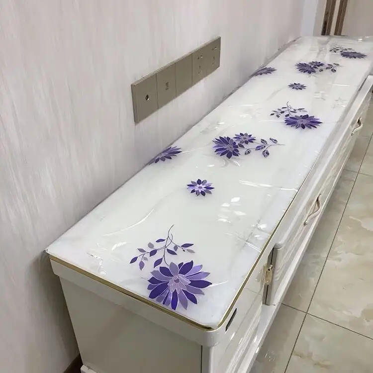 

1mm Rectangular Tablecloth Home Waterproof PVC Bedside Tablecloth Multifunctional Cabinet Wine Cabinet Coffee Table Bay Window