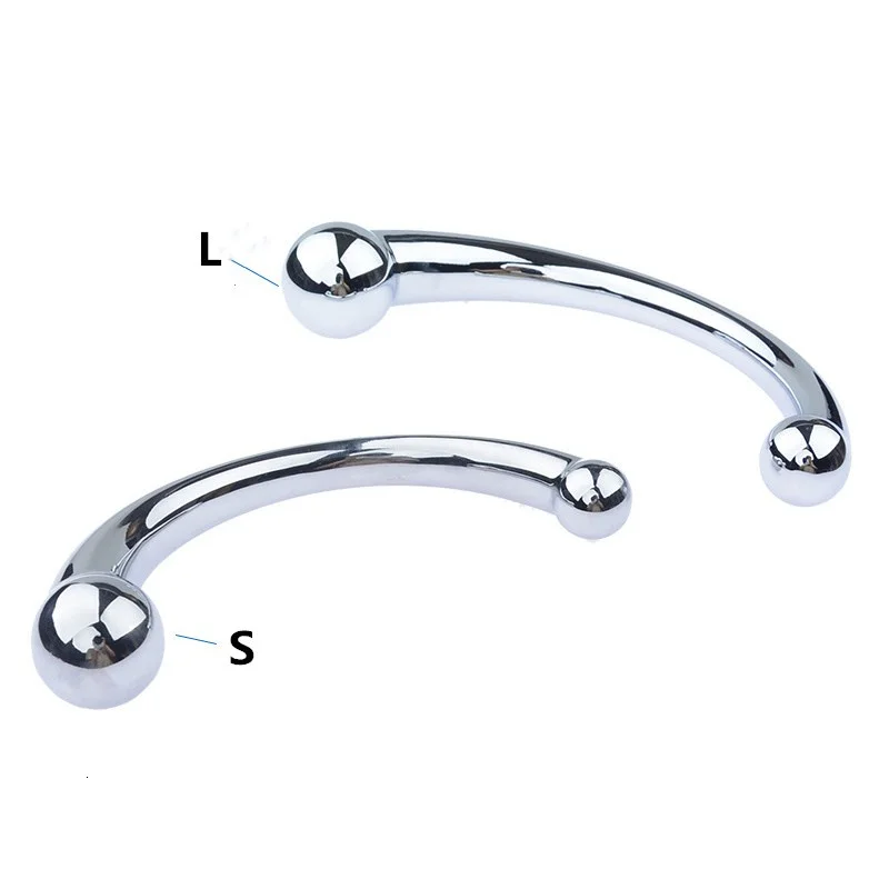 Двусторонняя палочка из нержавеющей стали для массажа точки G стимулятор пениса P