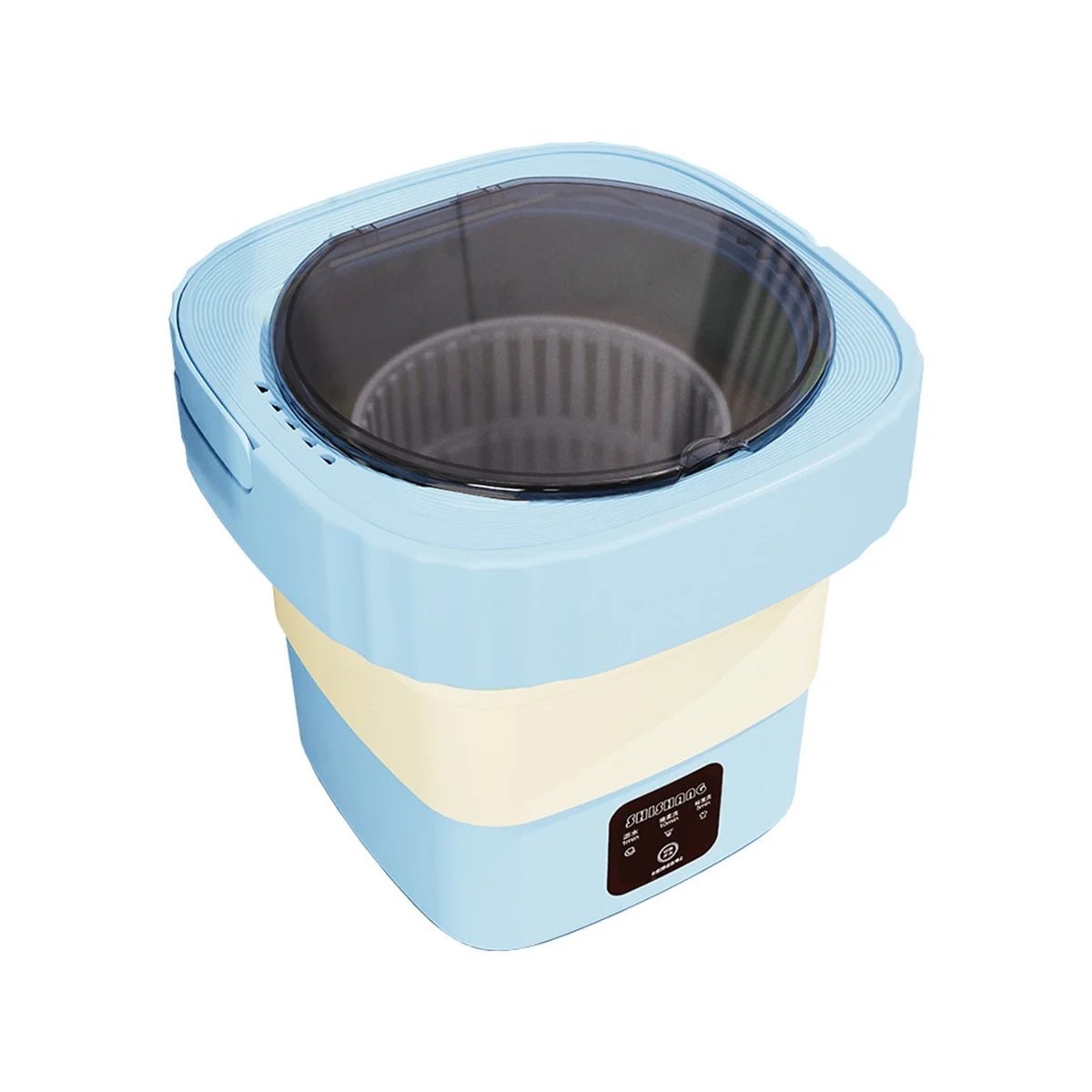 

Portable Washing Machine Mini Foldable Washer Dryer Small Elution Bucket Washer for Apartment Dorm,Travelling EU Plug-A