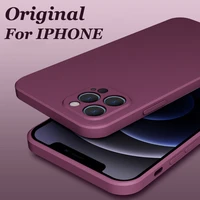 original shockproof liquid silicone soft case for iphone 11 12 13 pro max mini xs max xr 7 8 plus se 2020 cover