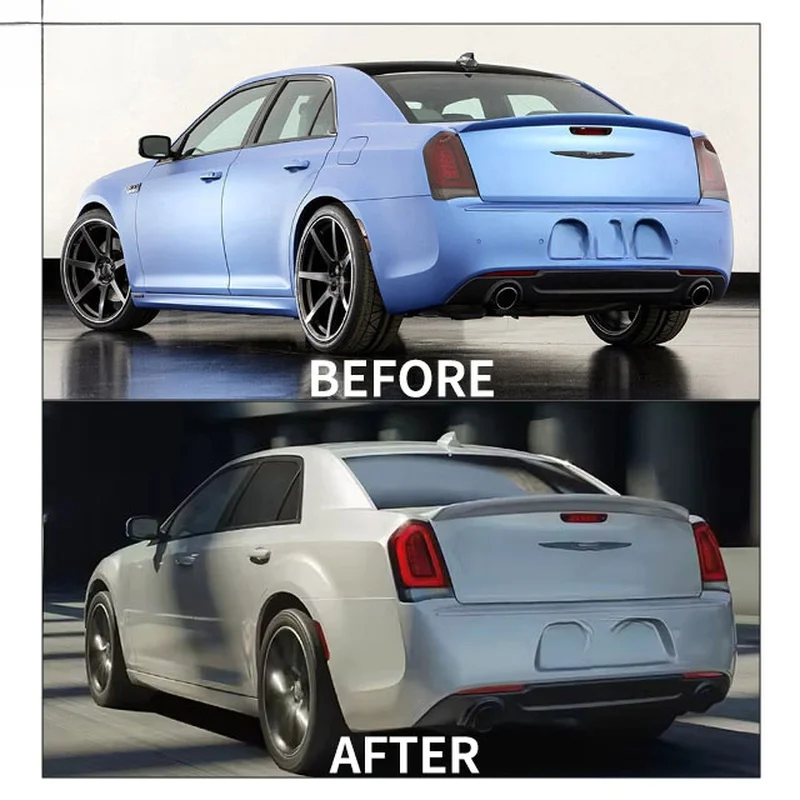 Фото Прочный комплект для рестайлинга кузова Chrysler 300C (2016-2024) в стиле 300S SRT: передний и задний бамперы, боковые пороги для улучшения внешнего вида автомобиля №1