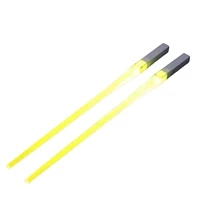 1 pair of led lightsaber chopsticksglowing light up chop sticks reusable environment friendly abs glowing tableware for home