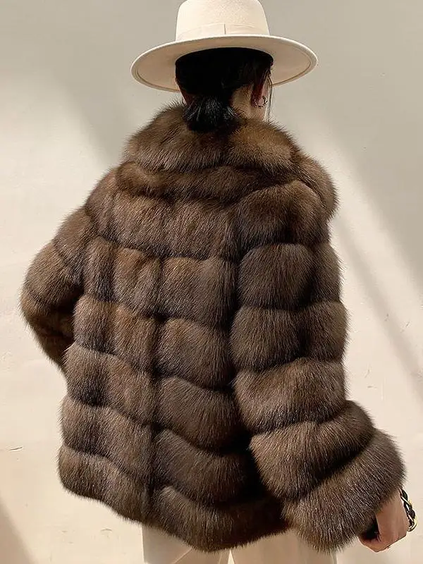 2024 зимняя новая импортная русская верхняя одежда из меха норки Zibeline Starry Sky