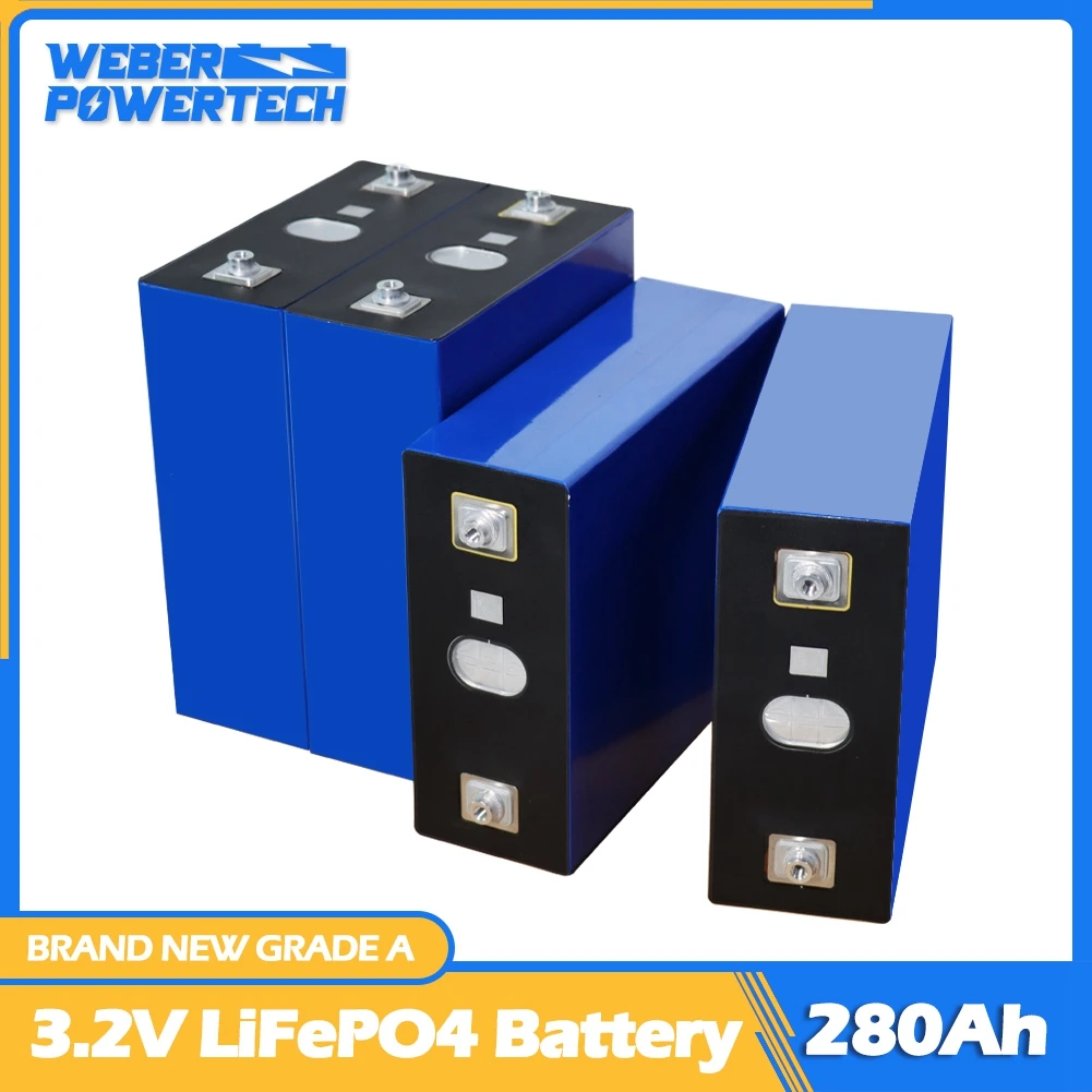 

4/8/16/32PCS 3.2V 280Ah LiFePO4 Battery DIY 12V 24V 48V Lithium Iron Phosphate Batteries Rechargeable with Free Flexible Busbars
