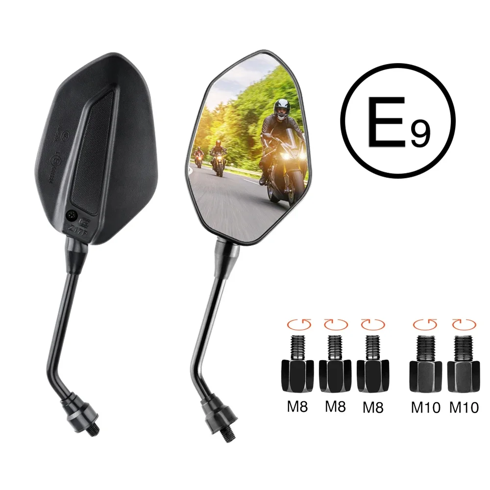 

Боковое зеркало для мотоцикла Emark M8 M10, универсальное зеркало заднего вида для Yamaha MT07 MT09 для Suzuki SV 650 GSX-S1000, скутер, велосипед для грязи
