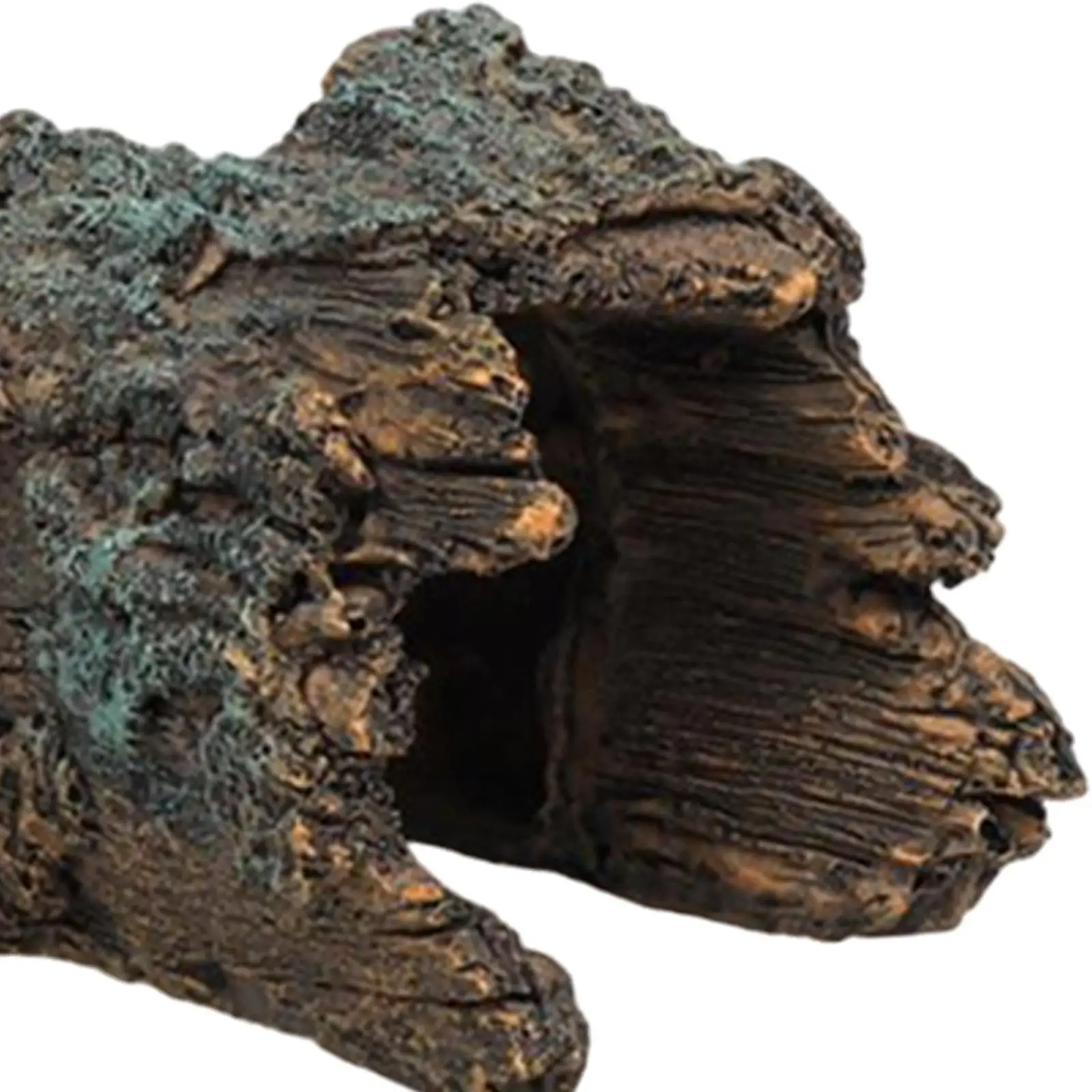 Serene украшение для аквариума из смолы полый ствол дерева рептилий бетта маленькие