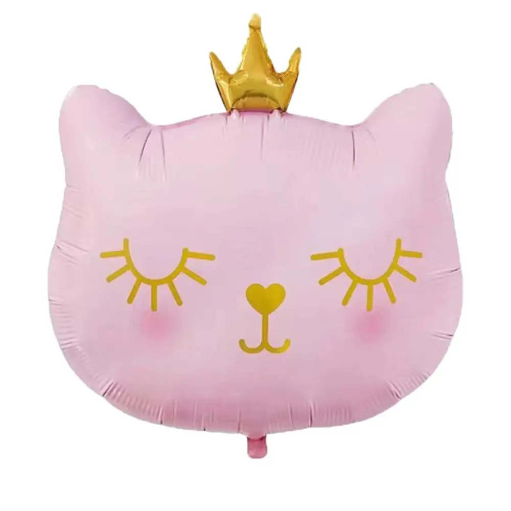 

1/5pcs Globos Event Cartoon Animal Party Decoration Helium Balloon Crown Cat Balloon Foil Balloons Cat Head
