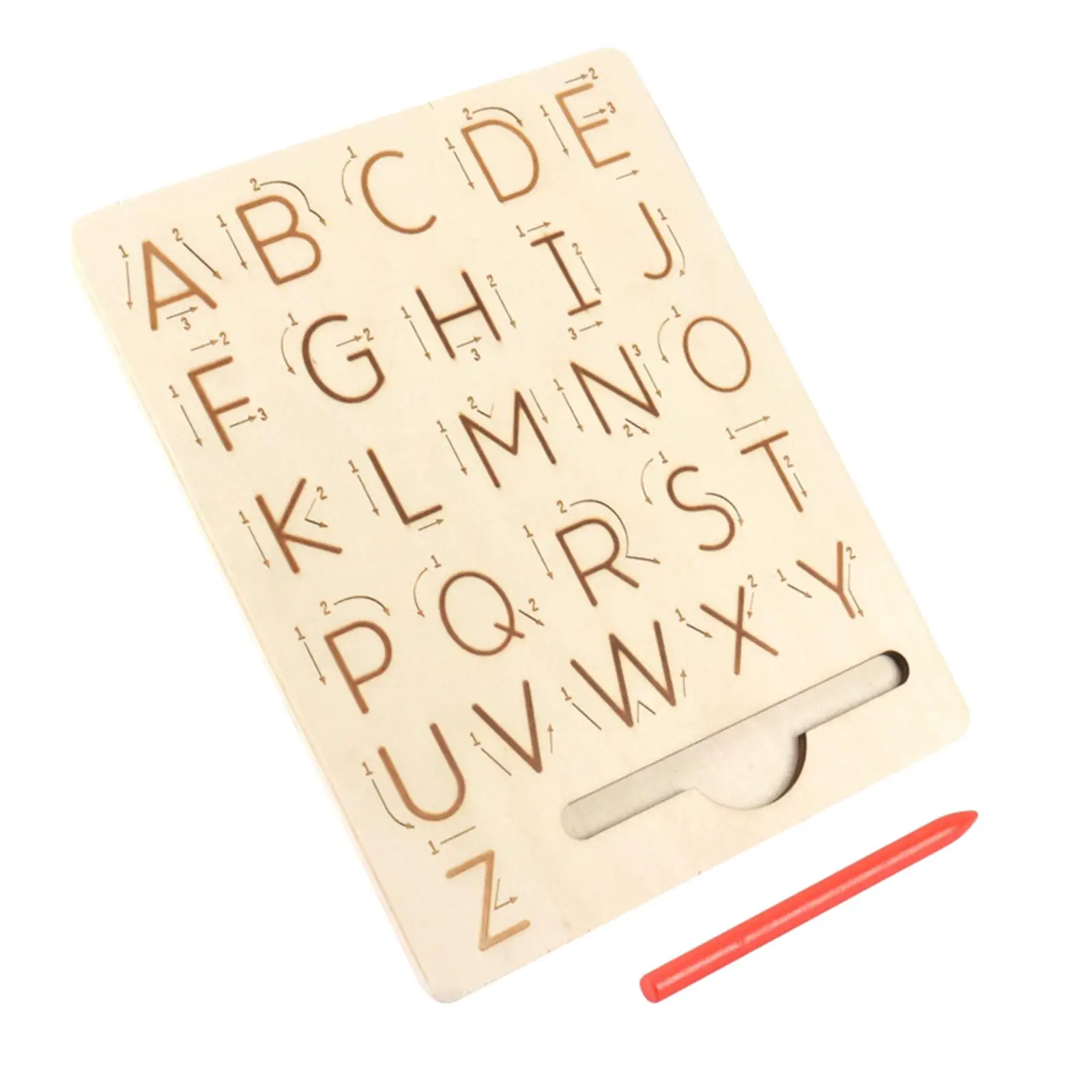 

Wooden Alphabet Tracing Board Handwriting Practice for Toddler 3 Years Old