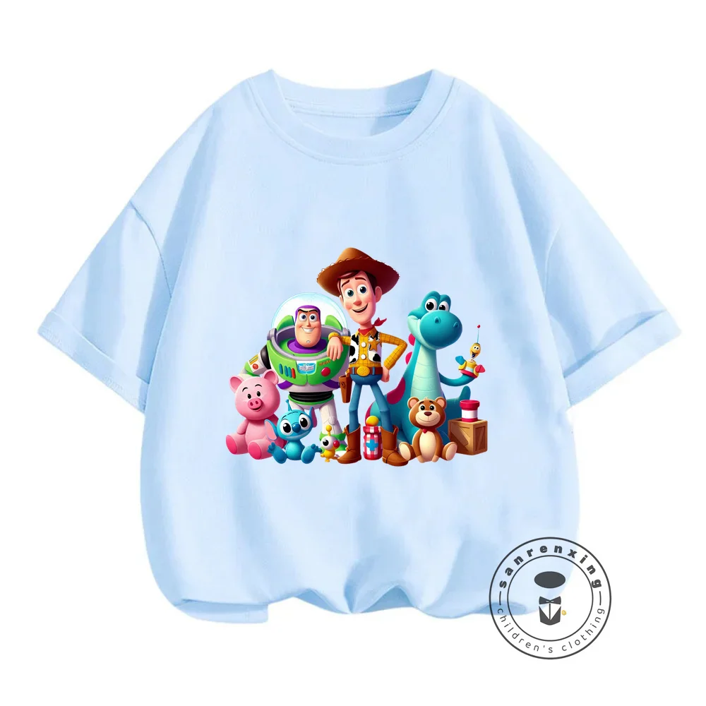 Детские футболки с героями Диснея История игрушек мягкие свободные необычным