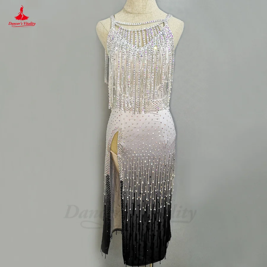 Платье для латинских танцев веймена румы Чача Танго платье с кисточками
