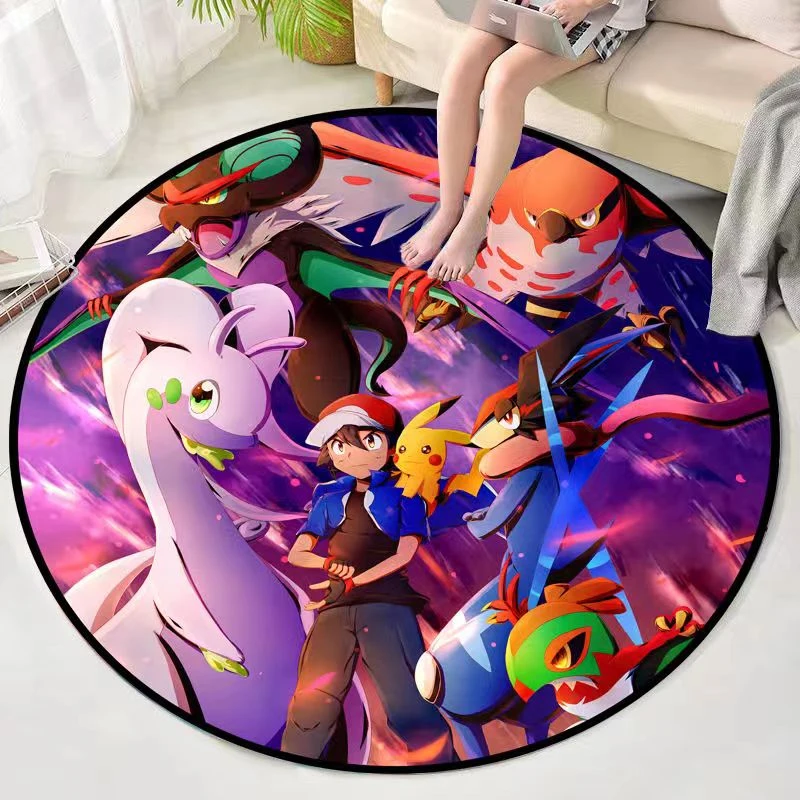 Нескользящий мультяшный коврик в стиле аниме с покемонами