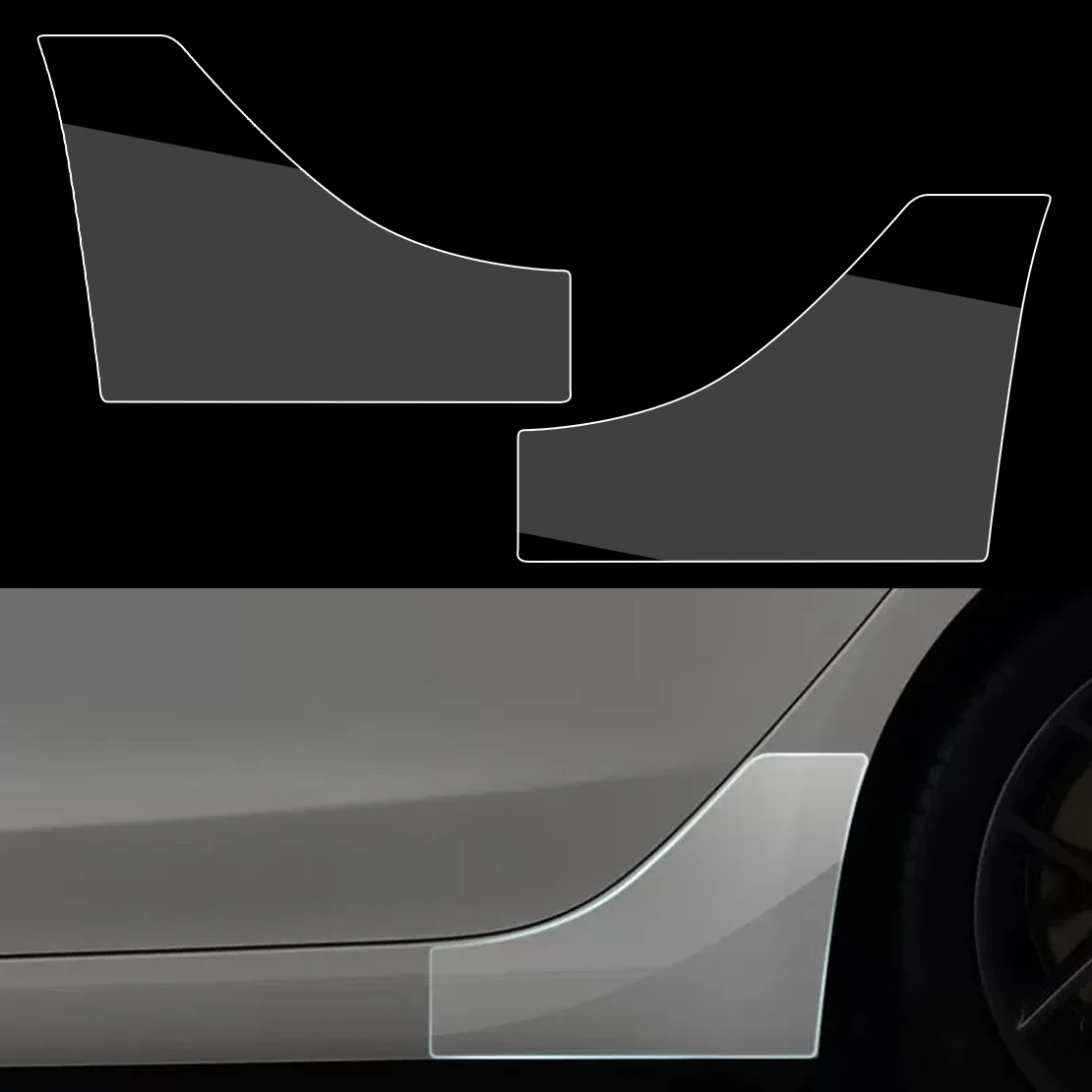 

1 пара защитная пленка на заднюю панель автомобиля от царапин ТПУ подходит для Tesla Model 3