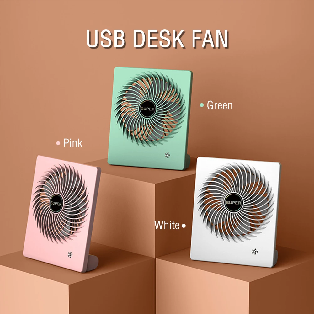 

USB Chargeable Fan Mute Ultra Thin Desktop Mini Fan Portable Outdoor Indoor Electric Fan Offfice Fan School Students Fan