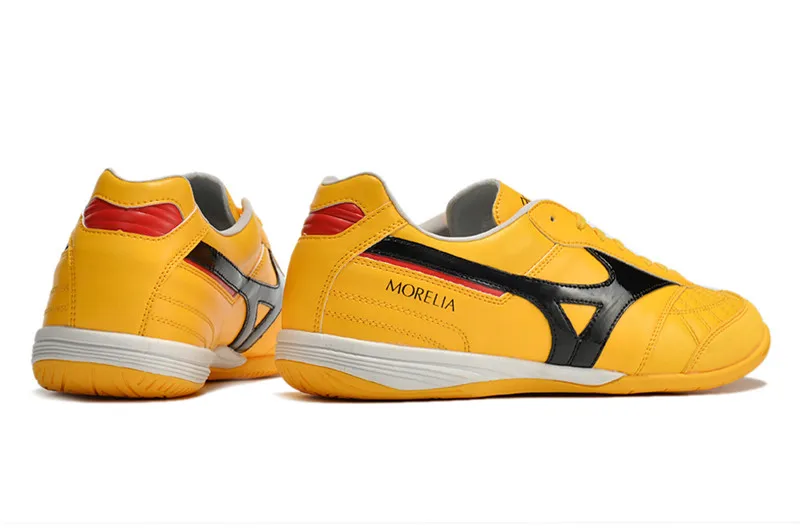 Authentic Mizuno Creation MORELIA IC M8 Men's Sports Shoes Mizuno Outdoor Sneakers Yellow/Black/Red Color Size Eur 40-45