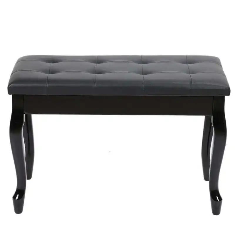 

Piano Bench with Storage Box PU Leather Padded Cushion for Recording Room Concert cabinet