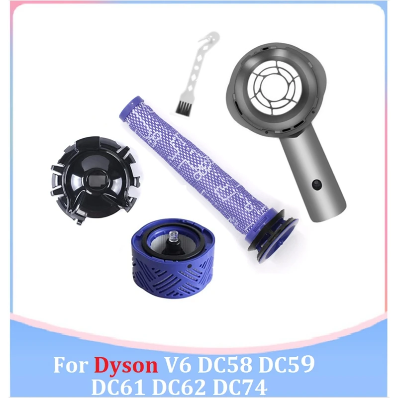 

Accessories Kit For Dyson V6 DC58 DC59 DC61 DC62 DC74 Vacuum Cleaner Replacement Parts Motor Rear Cover Rear Pre-Filter