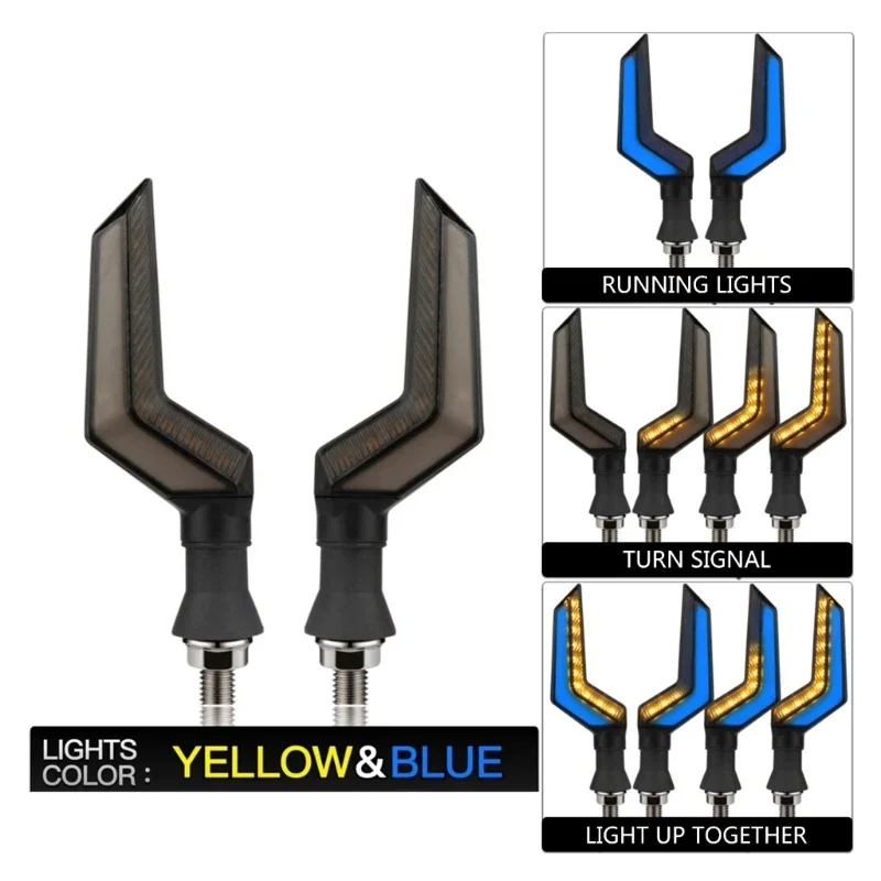 

2 шт., 12 В, индикатор сигнала мотоцикла, светодиодный индикатор дневного света, проточная вода, хвост, указатели поворота, мигалка, указатель поворота, лампа