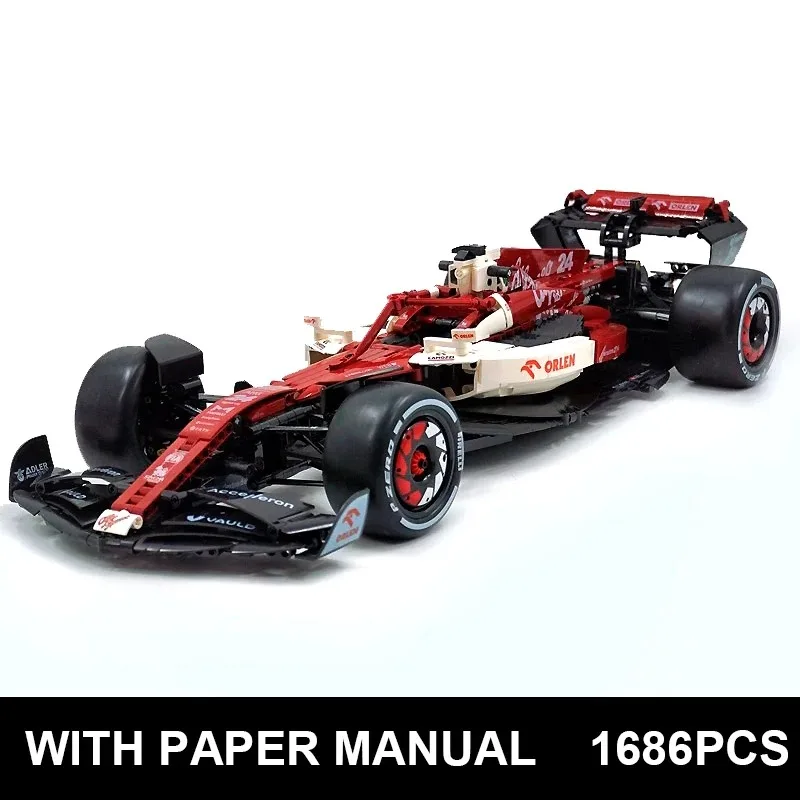 Технический MOC Cada C64005 Alfa Romeo F1 Team ORLEN C42 2022 Модель автомобиля 1868 шт. Строительные