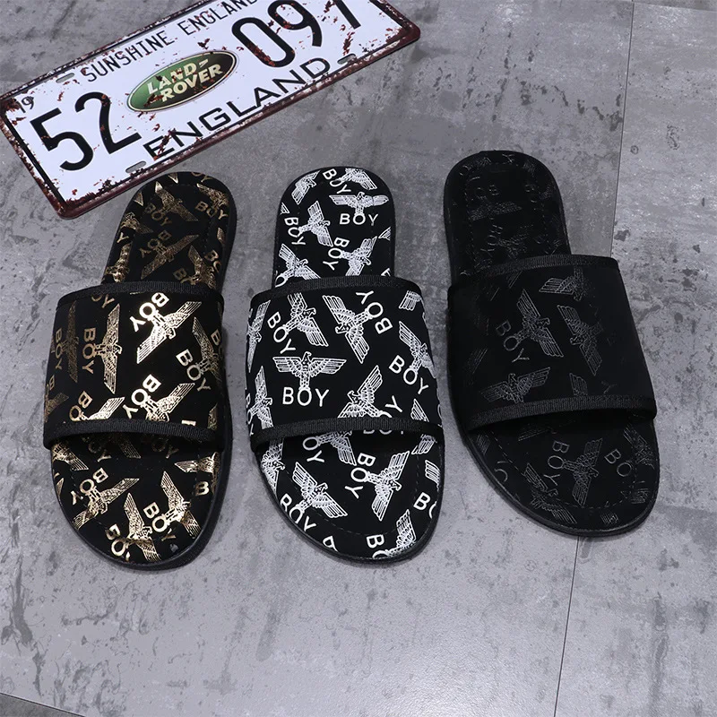 

Мужские летние пляжные сандалии и шлепанцы Boy London, новинка весны и лета, роскошные брендовые сандалии и шлепанцы для дома и пляжа