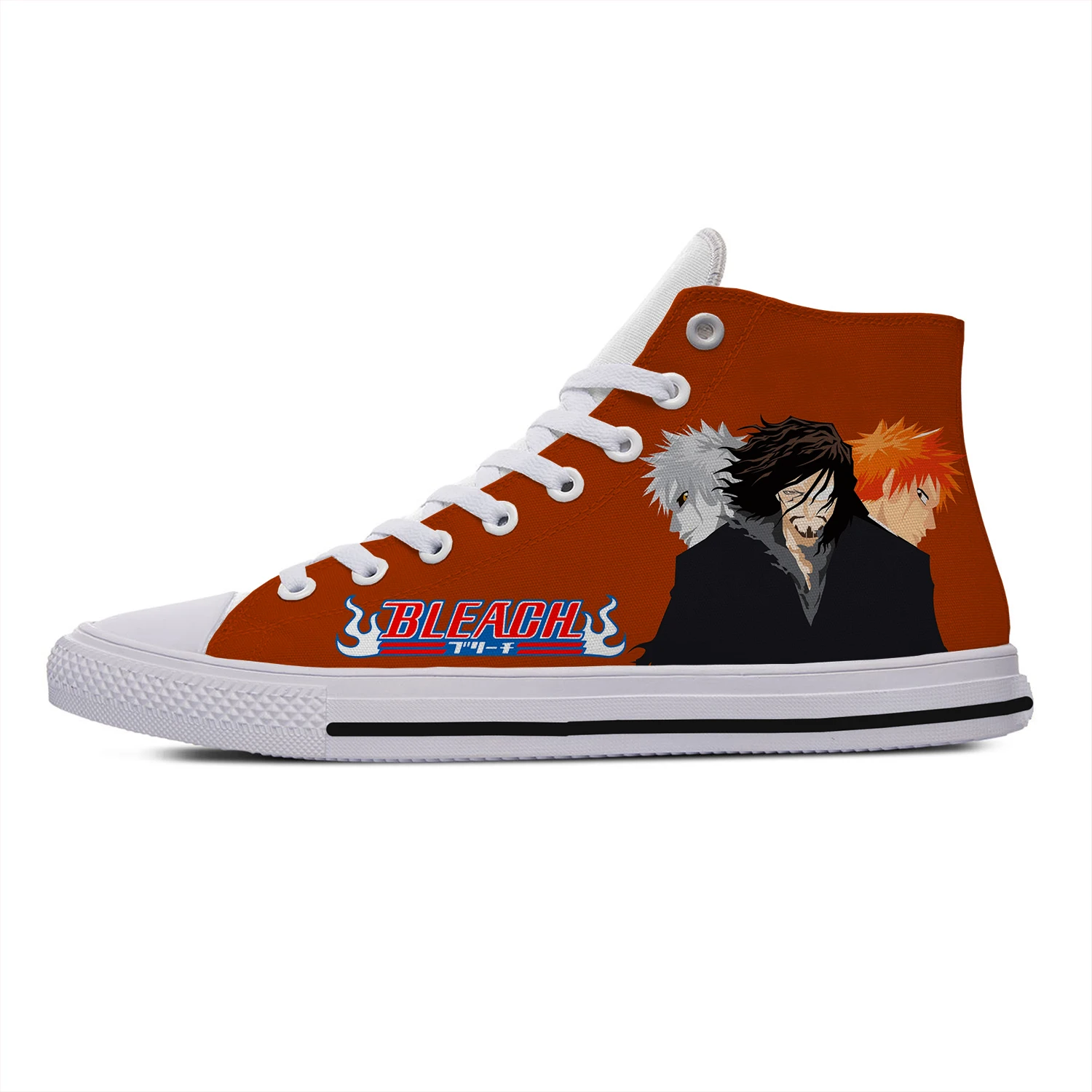 

Hot Anime Bleach Pattern Lightweight Cloth 3D Print Funny Fashion High Top Canvas Shoes Mens Womens Casual Breathable Sneakers