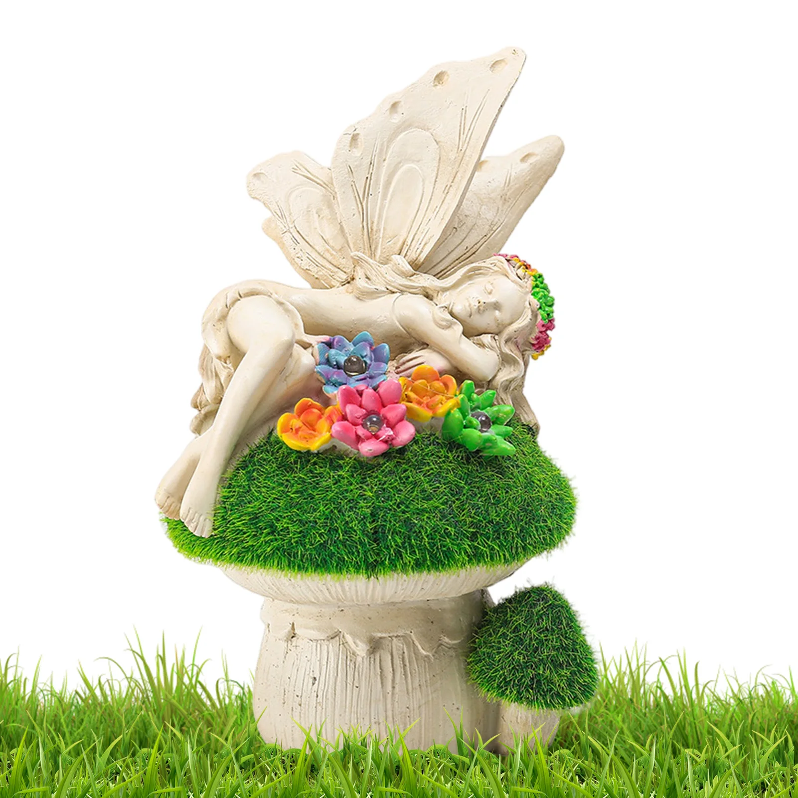 

Садовая сказочная Статуэтка на солнечной батарее, уличное украшение, Статуэтка из смолы для рукоделия, уличная Статуэтка с ангелом