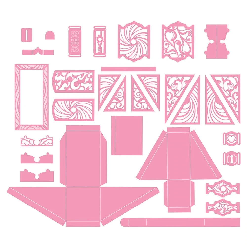 

Metal cutting dies cherished cadeau gift box die set mold card Scrapbook paper craft knife mould blade punch stencils