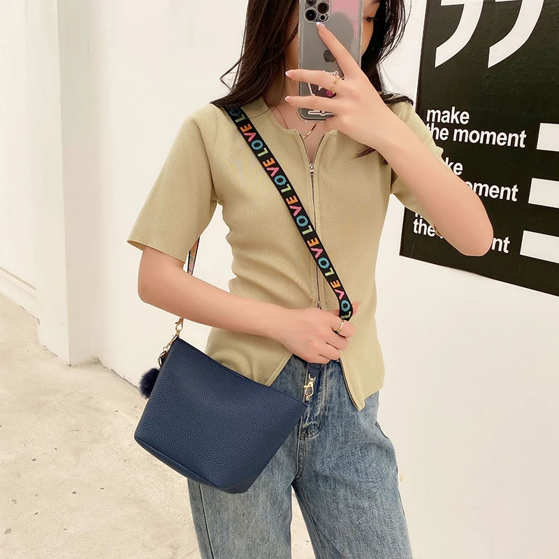 Fashion Simple Shoulder Bag Casual Lychee Pattern Crossbody Bags for Women Ladies Designer Handbags Ladies Messenger Bags Bolsos