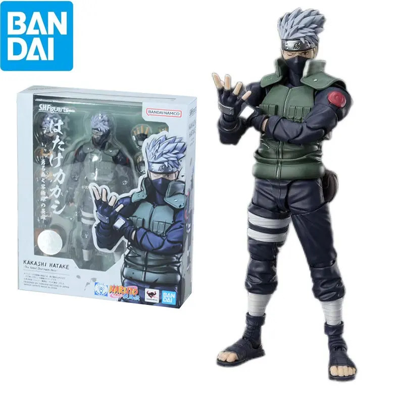 

In Stock Bandai Naruto SHF Kakashi Hatake Renowned Hero Anime Figure 16cm PVC Model Collection Action Figures Toys For Kids