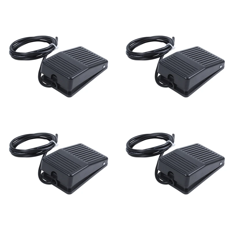 

4X AC 250V 10A SPDT NO NC Antislip Plastic Momentary Power Foot Pedal Switch Black