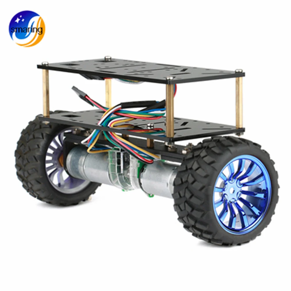 

Metal 2WD Smart Balance Car Chassis 72mm Rubber Wheel With JGA25 Motor Hall Speed Photoelectric Speed Measuring for Robot Model