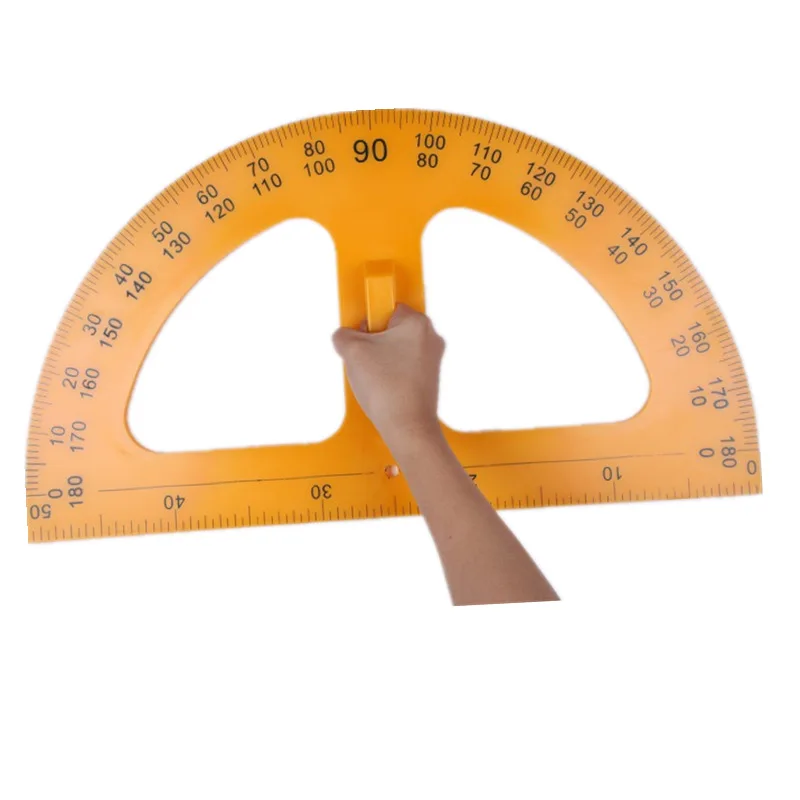 Треугольная пластина в комплекте транспортир двойного назначения компасы